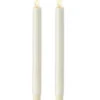 Remote Control Liown 10 Inch Ivory Moving Flame Taper Candle Set - 2 -Solar Christmas Holiday Shop 10 inch ivory taper candles