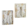 Angel Block Wall Art Set Of 2 - 10 Inch Each - NEW -Solar Christmas Holiday Shop 12087