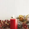 Uyuni 2 Inch X 4 Inch Red Votive Candle - Remote Ready -Solar Christmas Holiday Shop 1209