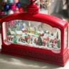 Red Water Lantern Lighted Christmas Village Scene Extra Wide - MUSICAL- NEW 2023 2 Red Water Lantern Lighted Christmas Village Scene Extra Wide - MUSICAL- NEW 2023 -Solar Christmas Holiday Shop 135256 wide water globe