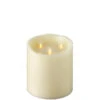 Triple Moving Flame 6 X 6 Inch Flameless Pillar Candle -Solar Christmas Holiday Shop 17979 triple moving flame candle
