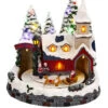 Battery Operated Lighted Musical Animated Winter Holiday Snow Village - Santa And Reindeer -Solar Christmas Holiday Shop 2355220 sleigh image