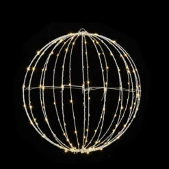 24 Inch Lighted Orb - 200 Warm White LED's -Solar Christmas Holiday Shop 24 inch orb main