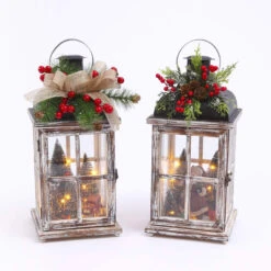 Battery Operated Lighted Wood Lantern - Santa Clause Christmas Scene 15.25 Inch 13 Battery Operated Lighted Wood Lantern - Santa Clause Christmas Scene 15.25 Inch -Solar Christmas Holiday Shop 2424730