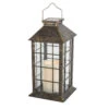 Solar Powered Bronze Candle Lantern - 11 Inch -Solar Christmas Holiday Shop 2466420 bronze main