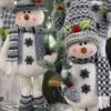 25 Inch Plush Holiday Snowmen With Light Up Tree - Set Of 2