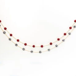 Buffalo Checked Plaid Garland 6 Feet - Assorted Set Of 2 -Solar Christmas Holiday Shop 2553820