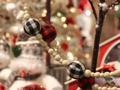 Buffalo Checked Plaid Garland 6 Feet - Assorted Set Of 2