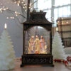 Antique Bronze Nativity Scene Lighted Water Lantern With Swirling Glitter -Solar Christmas Holiday Shop 2588620 lifestyle 1