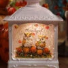 Owls Autumn Scene Lighted Fall Water Lantern With Swirling Glitter -Solar Christmas Holiday Shop 2600650 owls