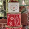 Set Of 3 Stacking & Nesting Metal Snowmen Canisters -Solar Christmas Holiday Shop 2691490 close