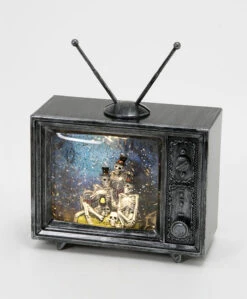 Halloween Skeleton Scene TV Lighted Water Lantern - With Spooky Sounds - New 2023 -Solar Christmas Holiday Shop 2691860 skeleton water lant