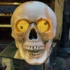 Halloween Skull With Moving Lighted Digital Eyes And Sound Battery Operated - NEW 2023 -Solar Christmas Holiday Shop 2696010 skull