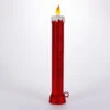 23.6 Inch Battery Operated Red Glitter Pillar With Fireglow Flame Effect - NEW 2023 -Solar Christmas Holiday Shop 2700640 tall candle