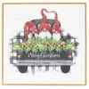 Battery Operated Lighted Wood Gnomes In Truck Sign - 15.75 Inch -Solar Christmas Holiday Shop 3 gnomes and holly