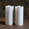 3 Inch Battery Operated White Wax Votives Set Of 2 With Timer