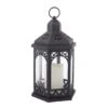 Outdoor Candle Lantern 12 Inch With Timer - Gazebo Style