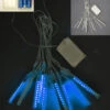 Battery Operated Blue LED Snowfall Tube Set - 10 Tubes 4.5 Inch -Solar Christmas Holiday Shop 37465 BL B