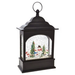 11 Inch Snowman Caroler Musical Lighted Water Lantern - Timer -Solar Christmas Holiday Shop 3800792 lighted snowman carolers
