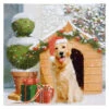 Twinkling LED Lighted Dog And Dog House Christmas Scene Print On Canvas - Raz 18 Inch 1 Twinkling LED Lighted Dog And Dog House Christmas Scene Print On Canvas - Raz 18 Inch -Solar Christmas Holiday Shop 3811422 lighted dog print