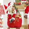Lighted Toy Bag With Santa - 22.5 Inch Battery Operated -Solar Christmas Holiday Shop 3815542 santa toy bag light