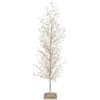 27.5 Inch Gold Glitter Tabletop Tree With Pearls -Solar Christmas Holiday Shop 3817594
