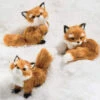 Red Fox Ornaments Set Of 3 Assorted - 4 Inch -Solar Christmas Holiday Shop 3850101 1