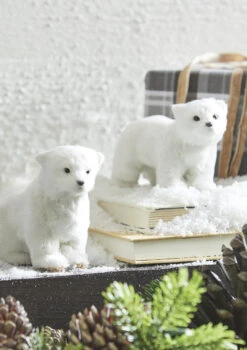 5.5 Inch Polar Bear Ornaments Set Of 2 -Solar Christmas Holiday Shop 3850109 2