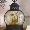10 Inch Lighted Haunted House Water Lantern In Swirling Glitter -Solar Christmas Holiday Shop 3900799