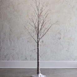 7 Foot Lighted Snowy Tree 280 Warm White LED - Indoor Outdoor - Steady On Or Twinkle From RAZ -Solar Christmas Holiday Shop 3900937 1