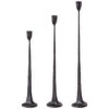 Black Iron Taper Candlestick Holders - Set Of 3 From RAZ -Solar Christmas Holiday Shop 3902528