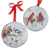 Bird Disc Ornament Cardinal And Chickadee - Set Of 2 Double Sided -Solar Christmas Holiday Shop 3915985