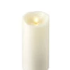 3 Inch Diameter Moving Flame Ivory 6 Inch Flameless Candle - Remote Ready