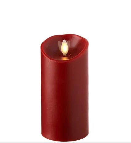 3 Inch Diameter Red Moving Flame 6 Inch Candle - Remote Ready 3 3 Inch Diameter Red Moving Flame 6 Inch Candle - Remote Ready