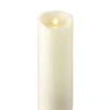 3 Inch Diameter Moving Flame Ivory 8 Inch Flameless Candle - Remote Ready -Solar Christmas Holiday Shop 3x8 ivory moving flame