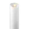 3 Inch Diameter White Moving Flame 8 Inch Candle - Remote Ready