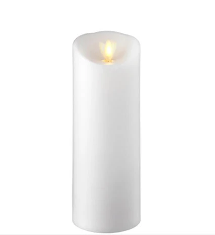 3 Inch Diameter White Moving Flame 8 Inch Candle - Remote Ready 3 3 Inch Diameter White Moving Flame 8 Inch Candle - Remote Ready