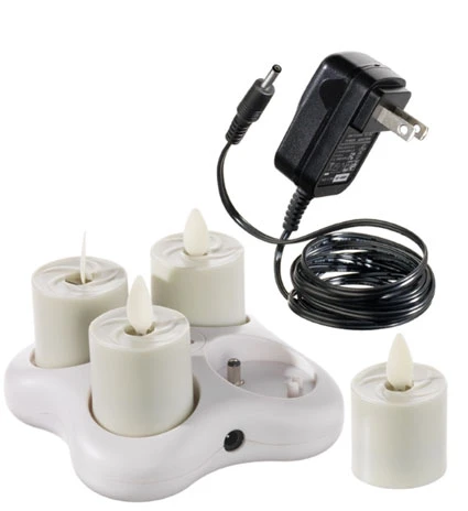 Moving Flame Rechargeable Votives Set Of 4 Remote Ready - Base Included 4 Moving Flame Rechargeable Votives Set Of 4 Remote Ready - Base Included - Image 2