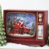 Santa Polar Express Lighted Water Television Musical Lantern With Swirling Glitter -Solar Christmas Holiday Shop 4000777
