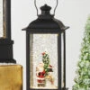 8.75 Inch Santa And Snowman Lighted Water Lantern With Swirling Glitter USB And Timer- NEW 2020 -Solar Christmas Holiday Shop 4000790 main