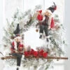 Set Of 2 Posable Christmas Elf Figures With Cardinals In Plaid 2 Assorted