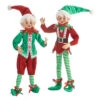 Set Of 2 Posable Elf Figurines 16 Inch Santa's Little Helpers -Solar Christmas Holiday Shop 4002226 1