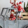 Set Of 2 Posable Elf Figurines Yuletide Gathering 16 Inch -Solar Christmas Holiday Shop 4002227 1