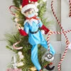Healthcare Worker Posable Elf In Blue Scrubs 16 Inch -Solar Christmas Holiday Shop 4015560 blue main