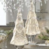 14 Inch Geometric Lighted Tree With Silver Swirling Glitter -Solar Christmas Holiday Shop 4019104 3919212 2