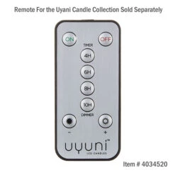 Uyuni 3 Inch X 7 Inch Ivory Pillar Candle - Remote Ready -Solar Christmas Holiday Shop 4034520 remote 2 10