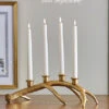 Gold Antler Candelabra - 16.5 Inch -Solar Christmas Holiday Shop 4110233
