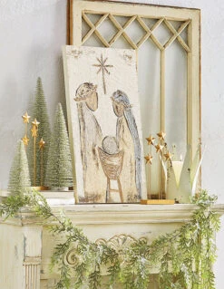 Gold Star Grove - 12 Inch Set Of 2 -Solar Christmas Holiday Shop 4111156 print