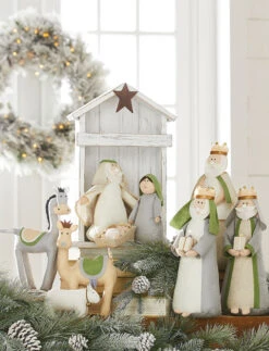 9 Piece Plush Nativity Manger Set - 15 Inch