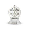 Rotating Snowflake Water Globe On Silver Pedestal - NEW 2023 -Solar Christmas Holiday Shop 4119077